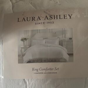 Laura Ashley Classic White King Comforter Set